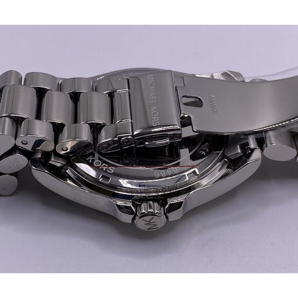 Michael Kors MK6486 MK Logo Dial Analog Sliver Quartz Women's Watch - Picture 5 of 10